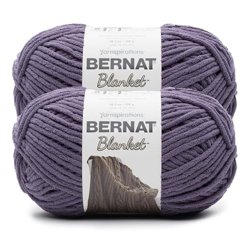 Bernat Blanket Yarn – Soft Chenille Yarn for Chunky Knit & Crochet Projects